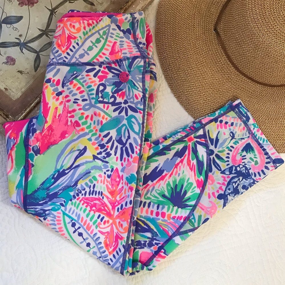 Lilly Pulitzer Luxletic Cropped Leggings Gumbo Limbo